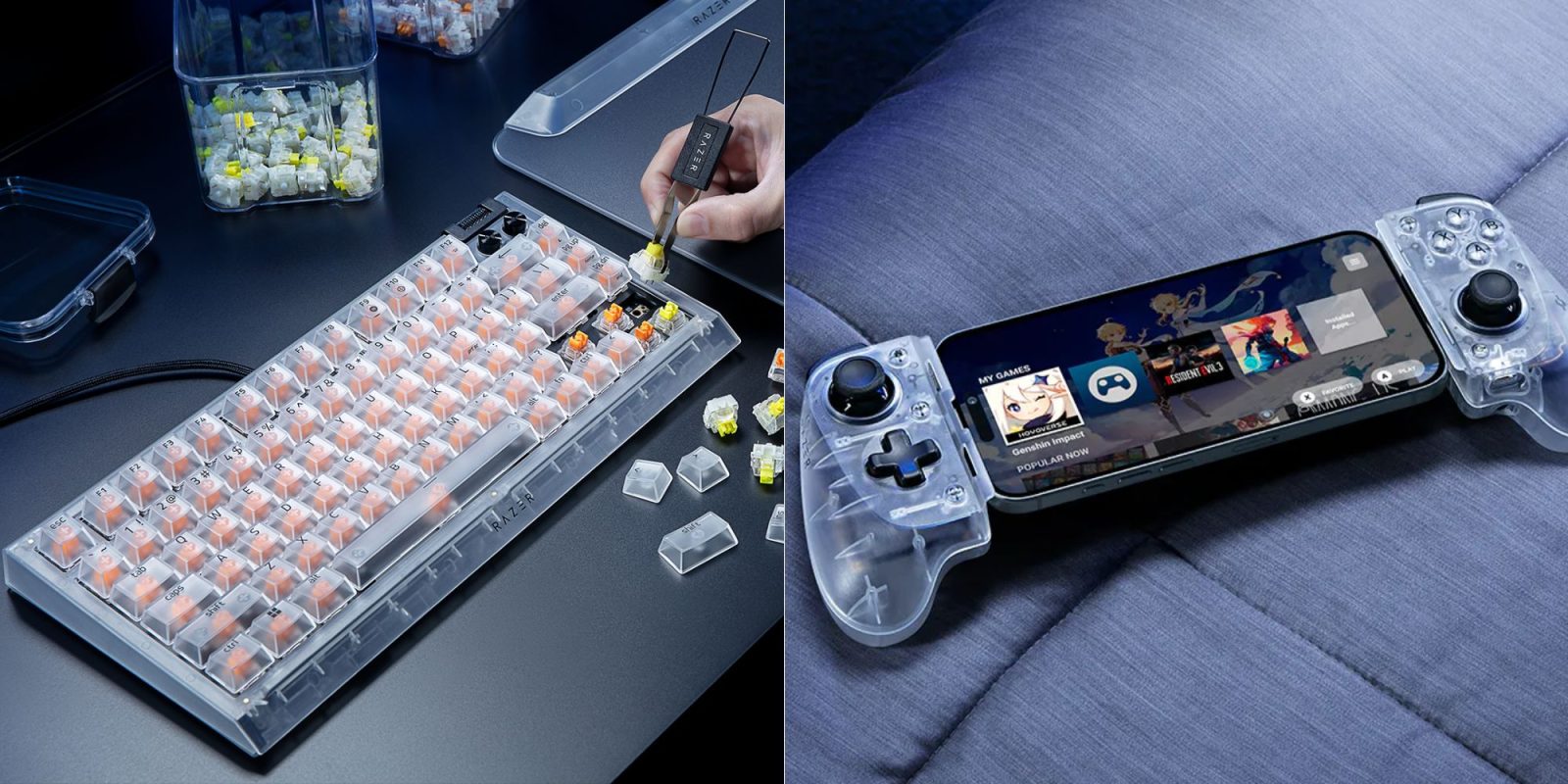 Image showing renders of Razer's new Phantom White peripherals.