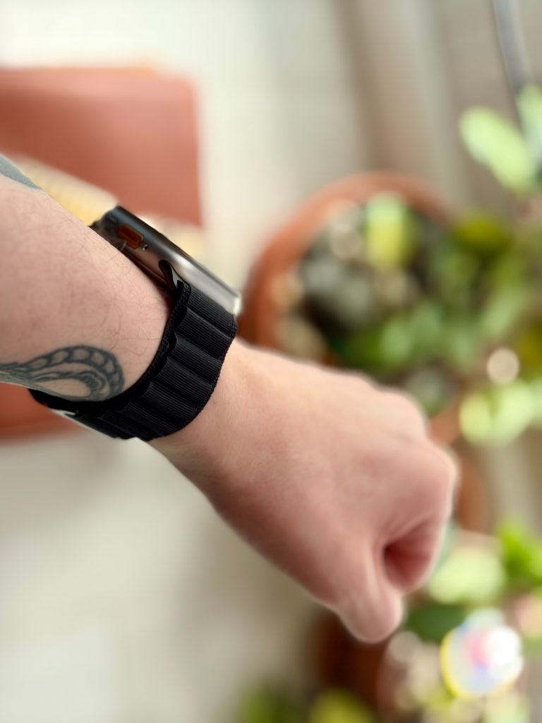 A person wearing a watch