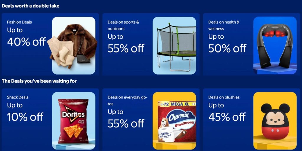 A screenshot showing Walmart's Black Friday and Cyber Monday 2025 offers.