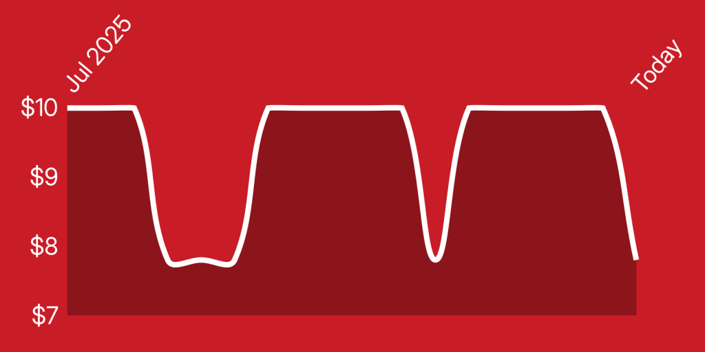 A line drawing of a red background