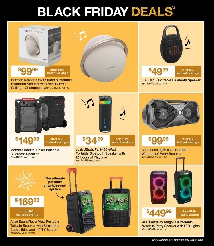 A advertisement for a music store