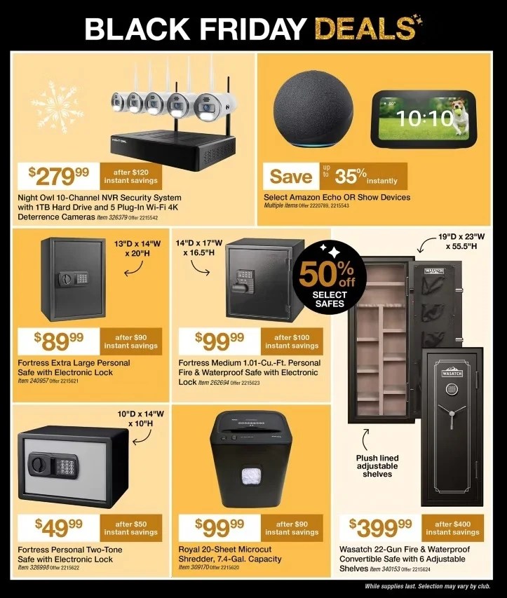 A advertisement for a safe