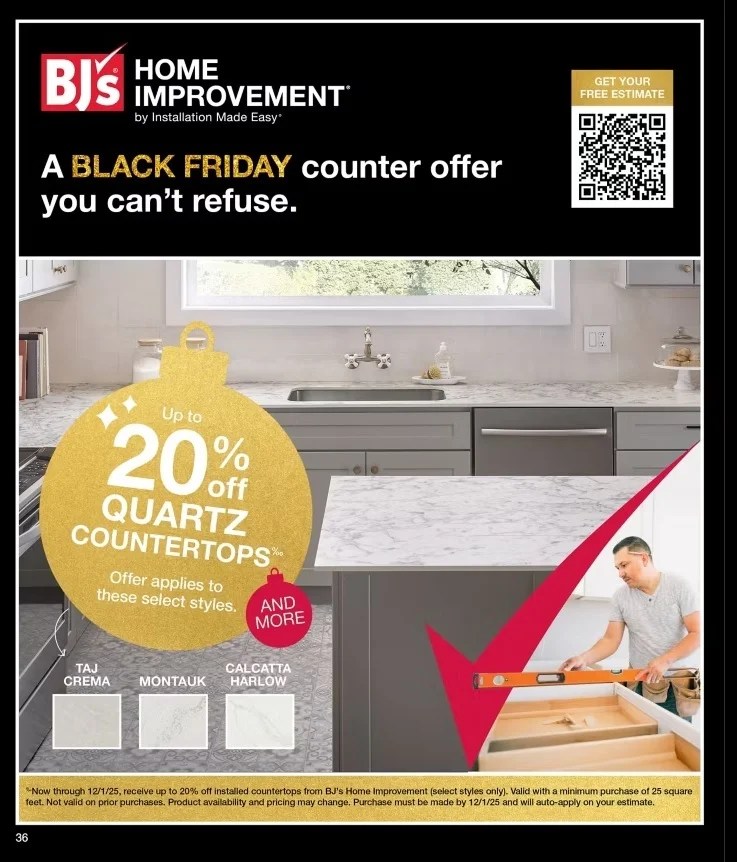 A advertisement for a kitchen