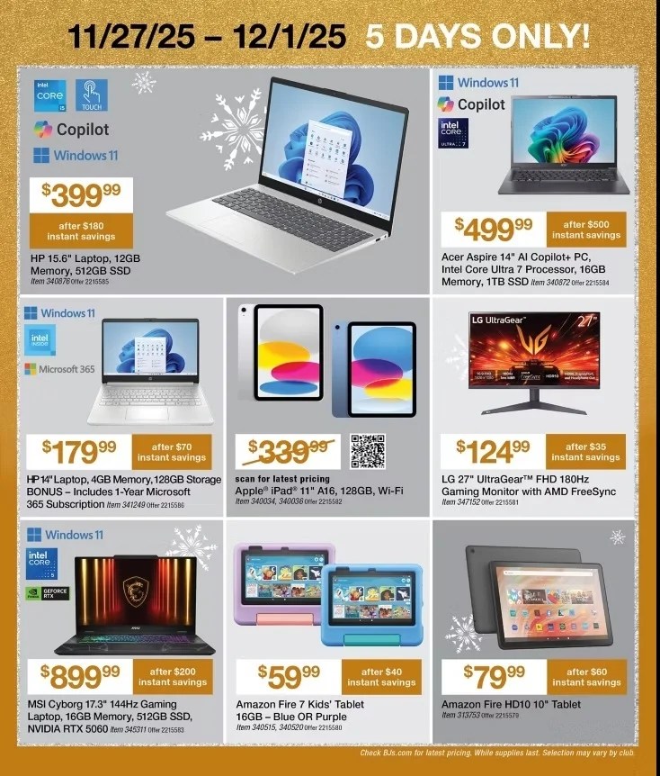 A advertisement for a laptop