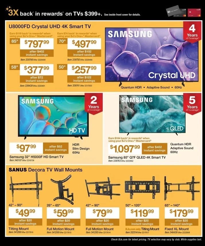 A advertisement for a tv