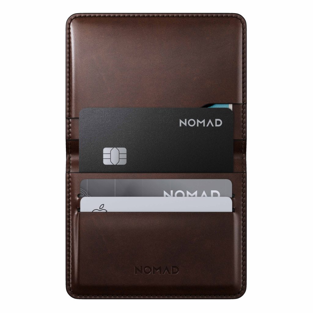 A wallet with credit cards inside