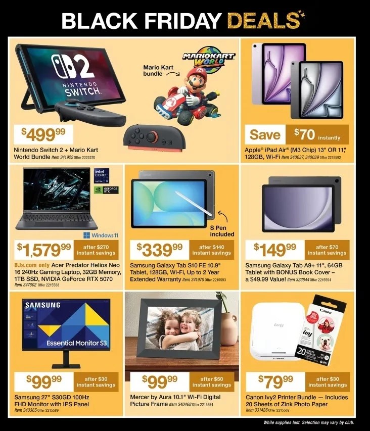 A advertisement for a electronics store