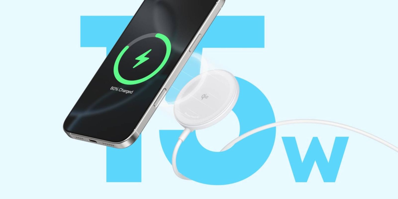 A cell phone charging with a charger