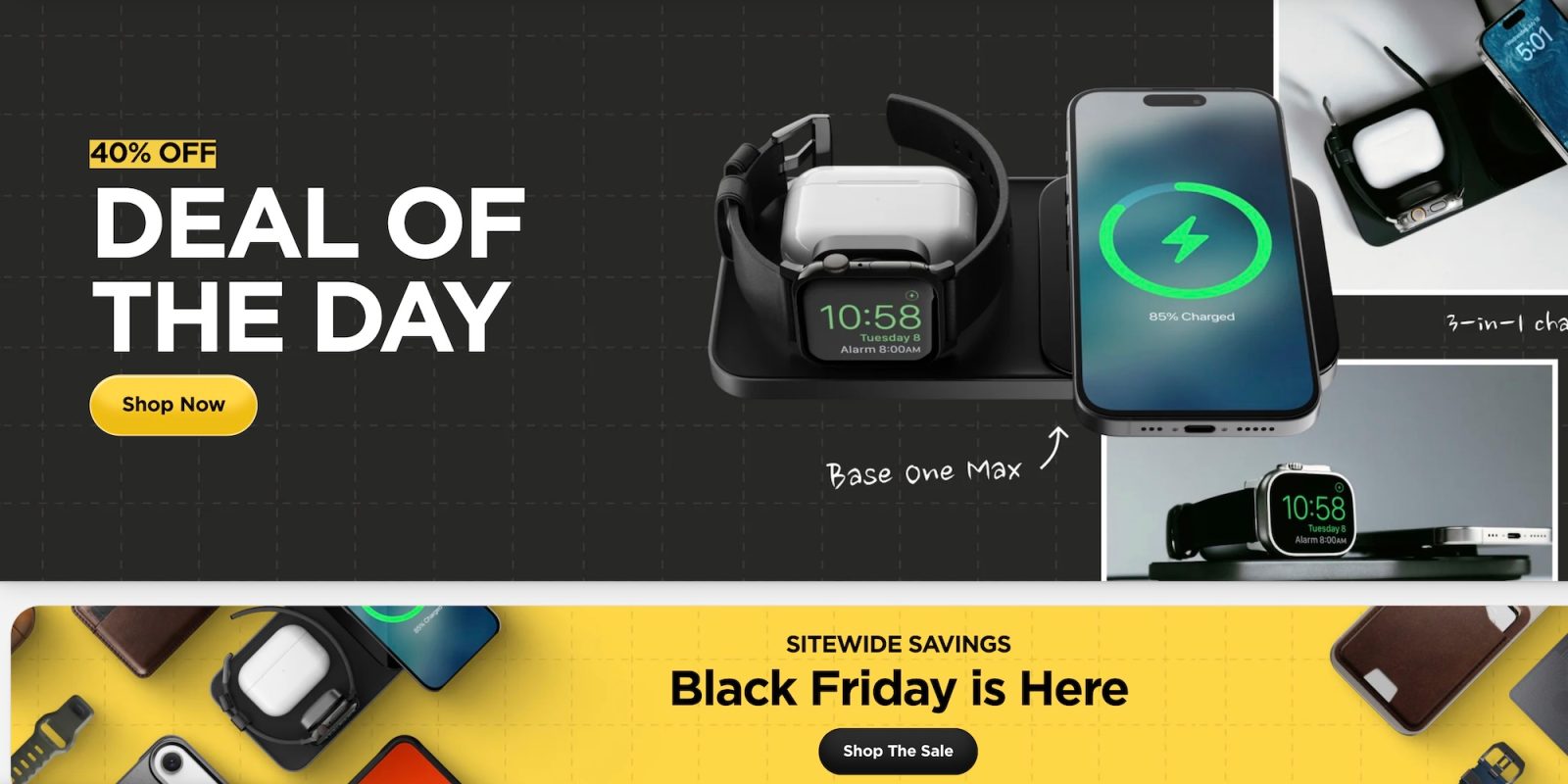 Base One Max MagSafe charger Black Friday-Nomad