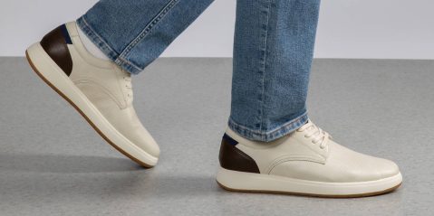 A person's legs and shoes