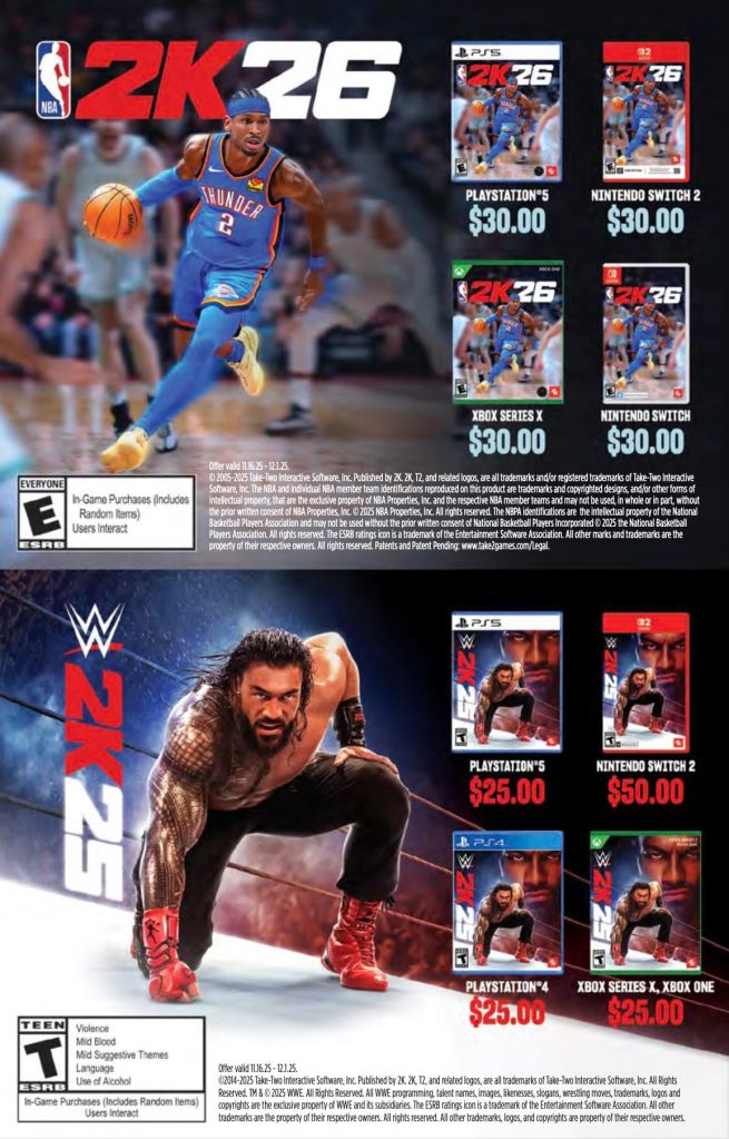 GameStop 2025 Black Friday ad