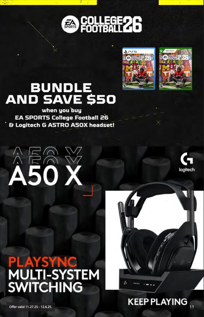 A advertisement for a sports game