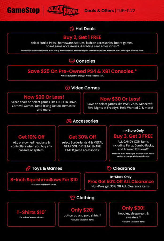 A screenshot of a black and red advertisement