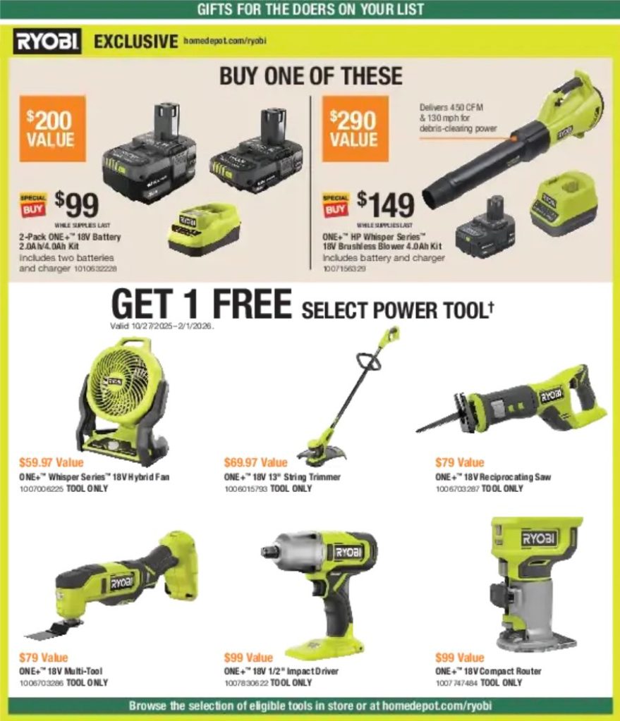A advertisement for a power tool