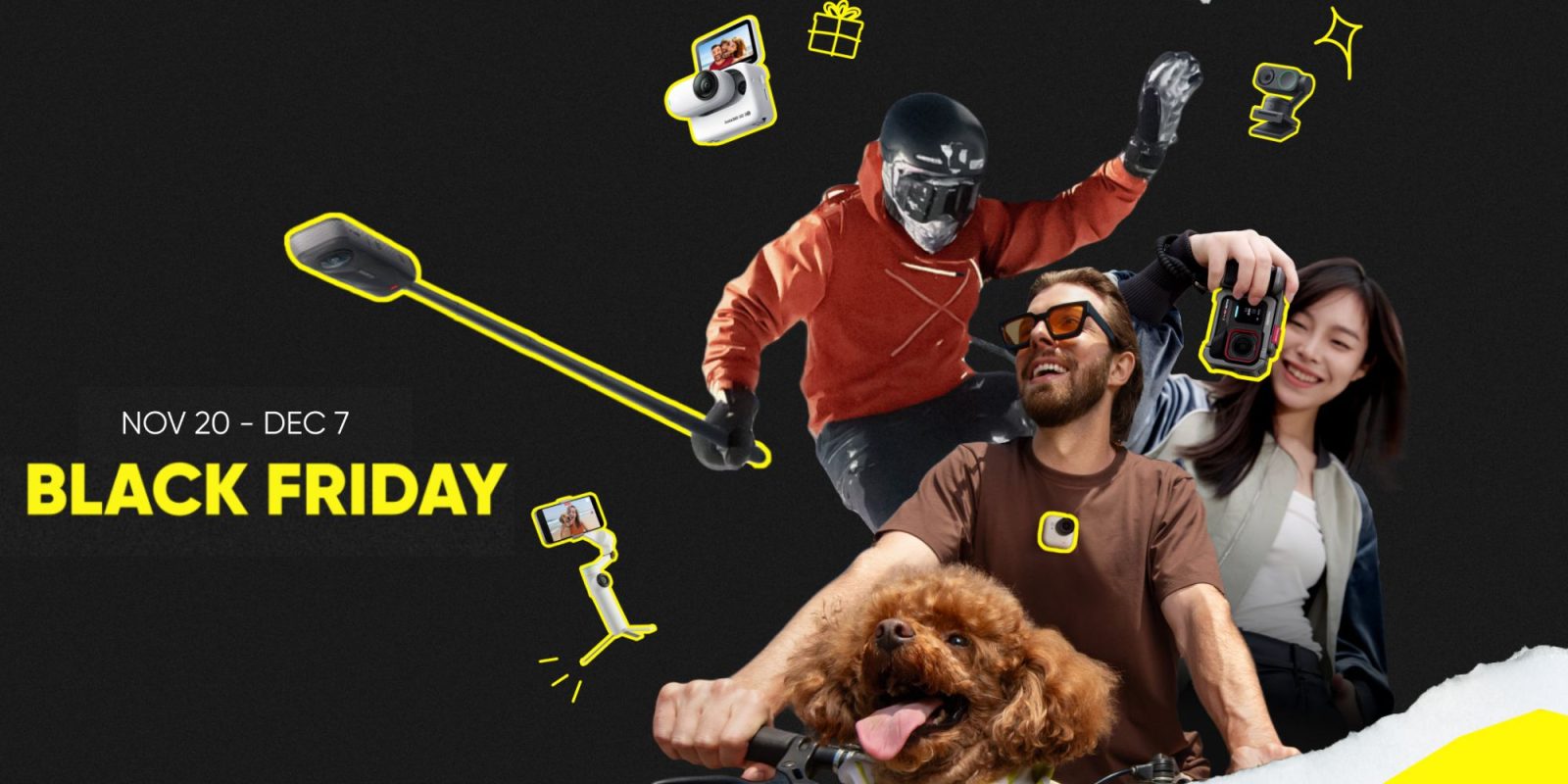 Image showing Insta360's Black Friday banner.