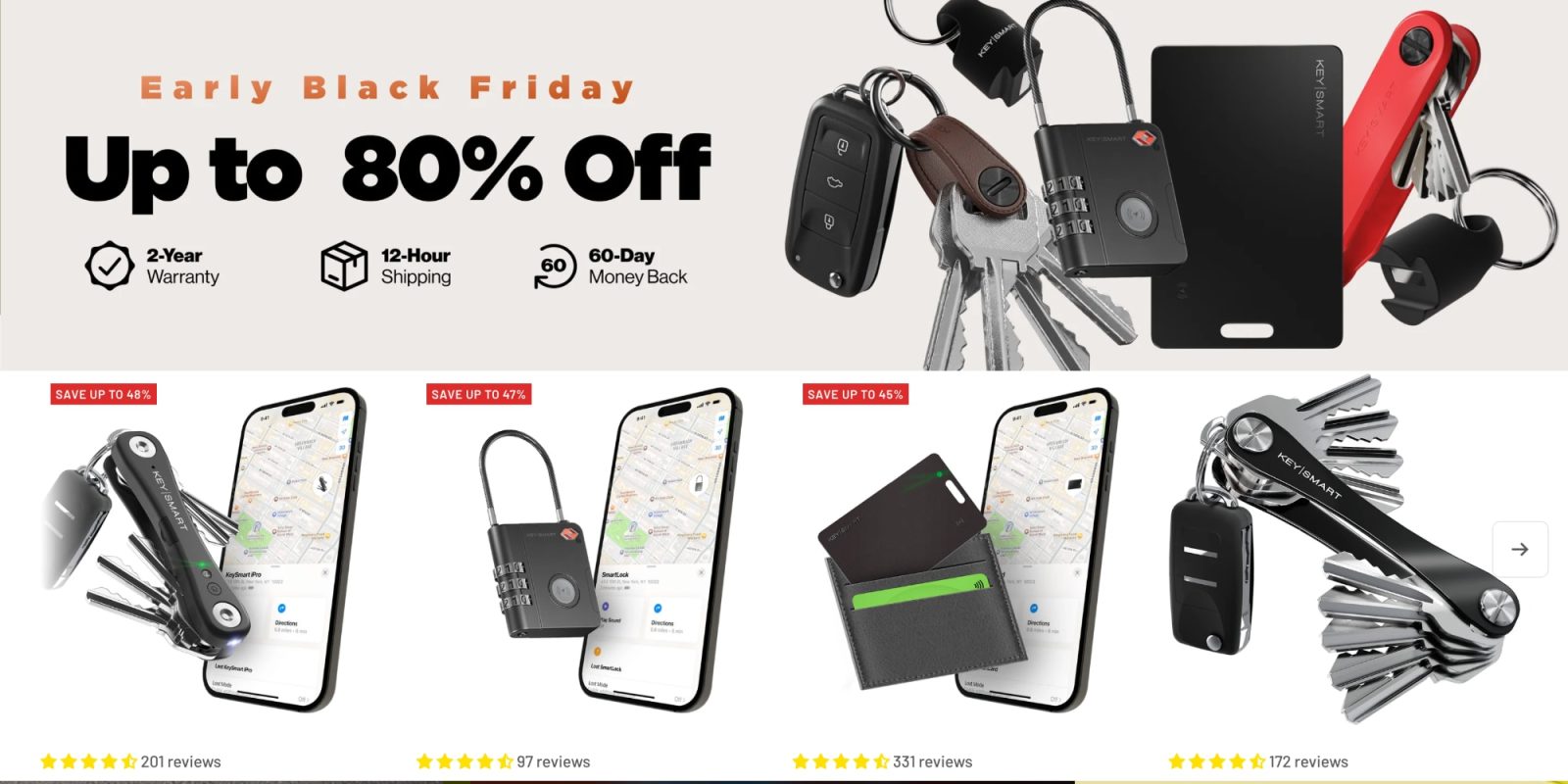 A black friday sale with keys and a phone