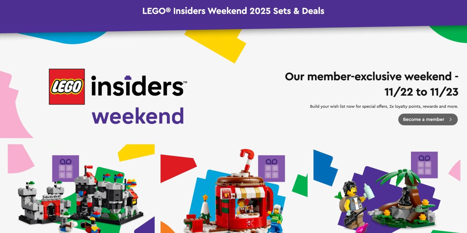 A website with colorful blocks