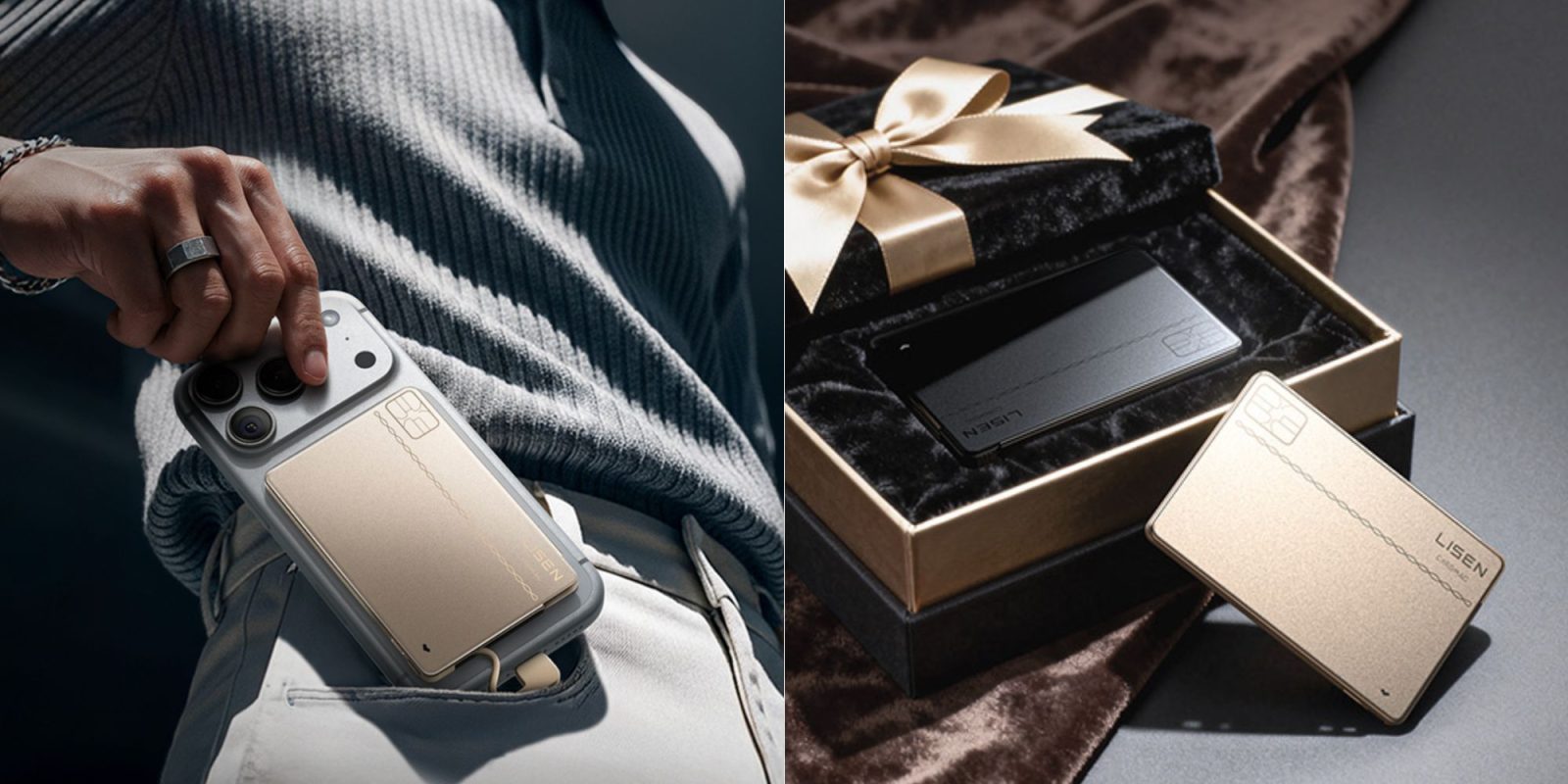 LISEN metal 5K thin power bank renders.