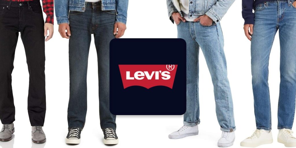 A pair of legs in jeans and a pair of jeans