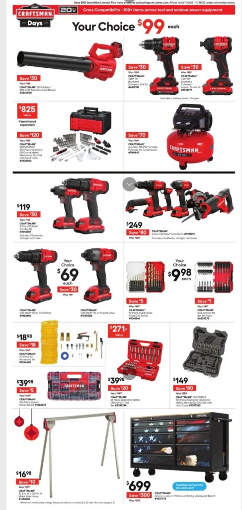 A page with a variety of tools