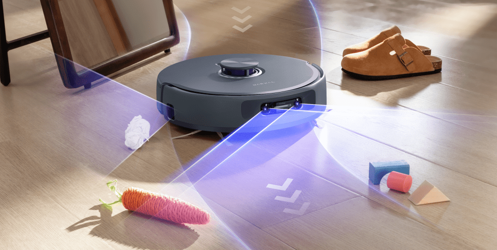 A robot vacuum cleaner on the floor