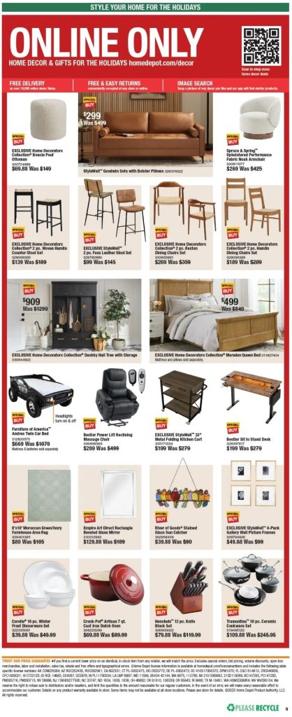 A advertisement for a furniture store