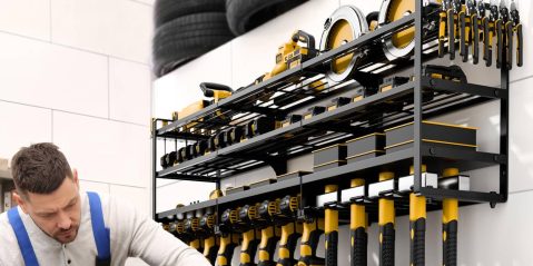 A person holding a tool