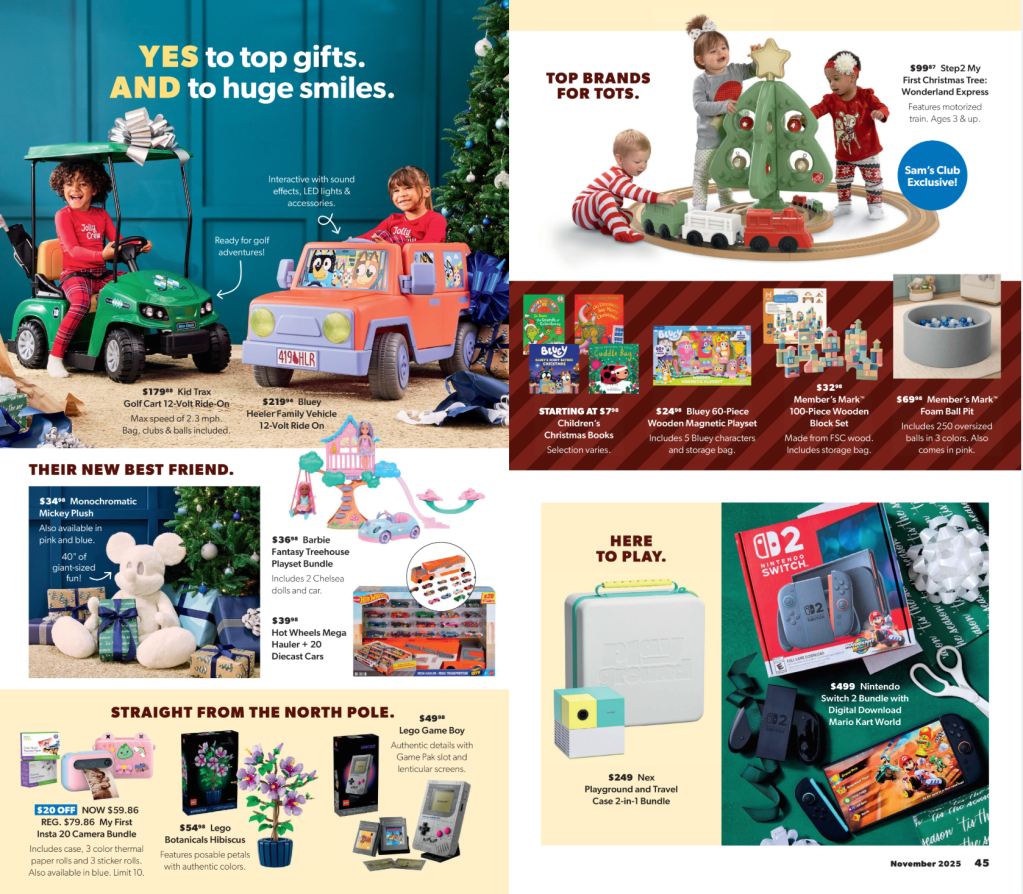 A page of a toy advertisement