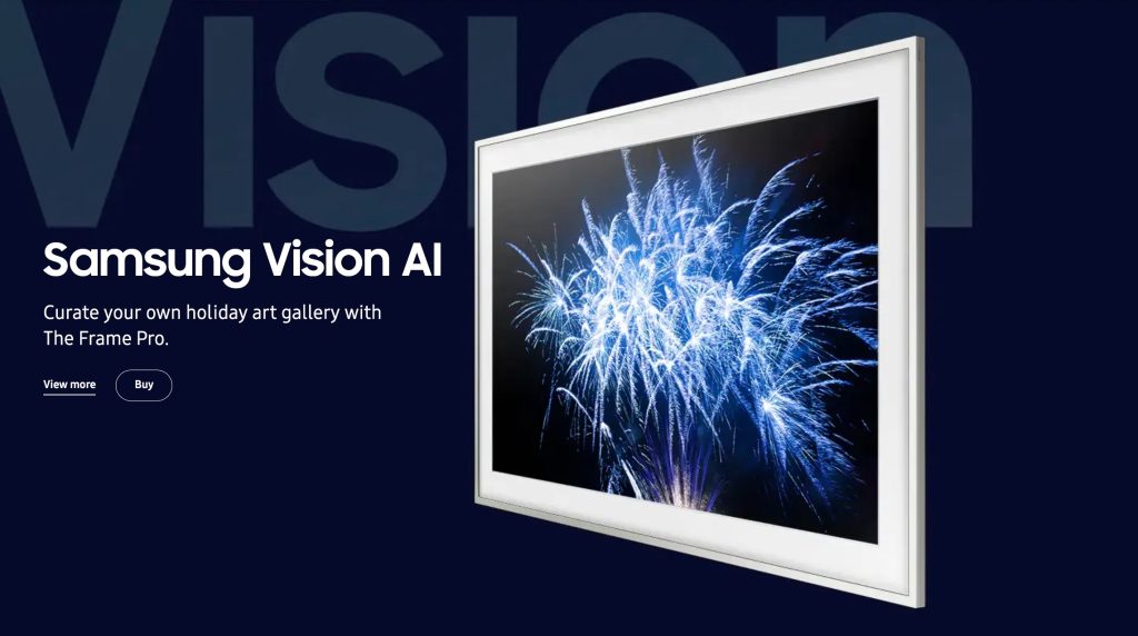 A picture frame with fireworks in the background