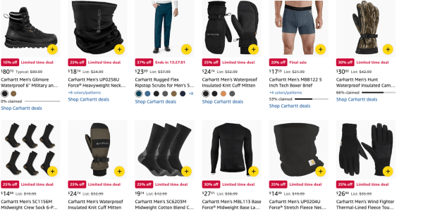 A screenshot of a clothing store