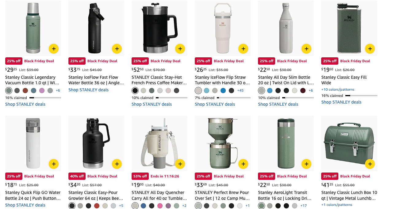 A screenshot of a store