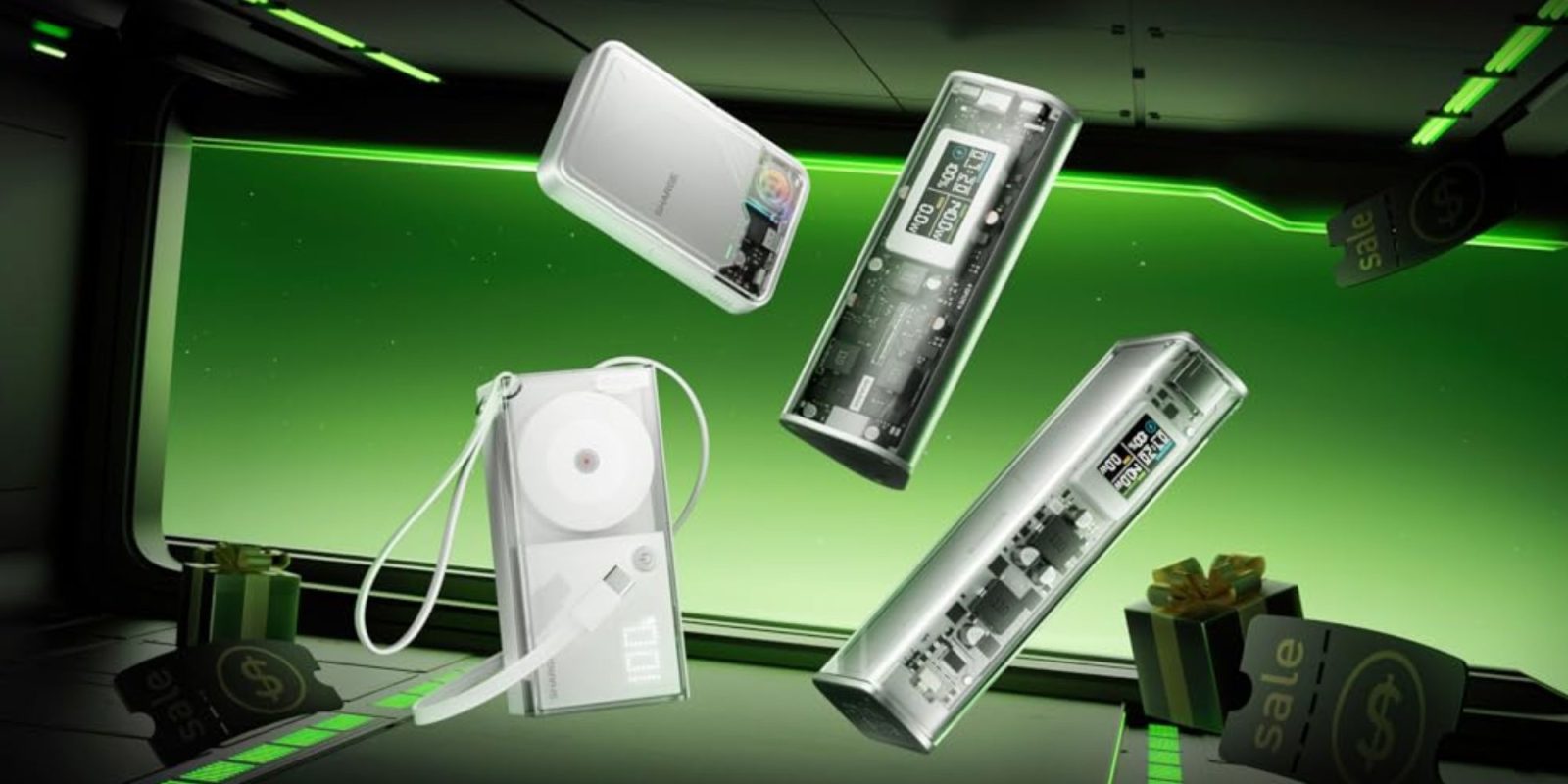 Image showing a promotional image of Sharge chargers.