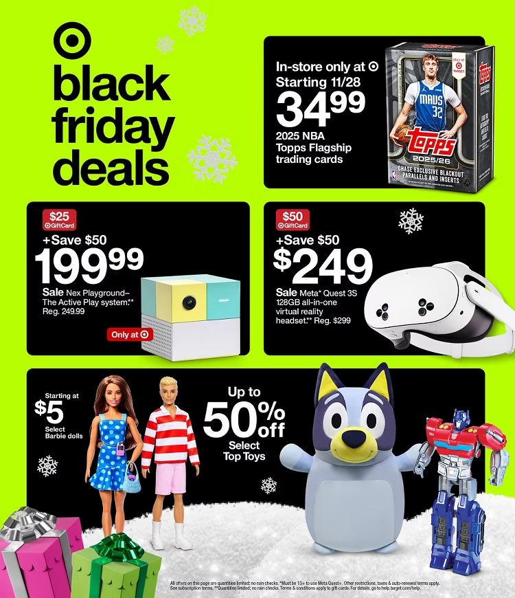 A black friday sale with toys