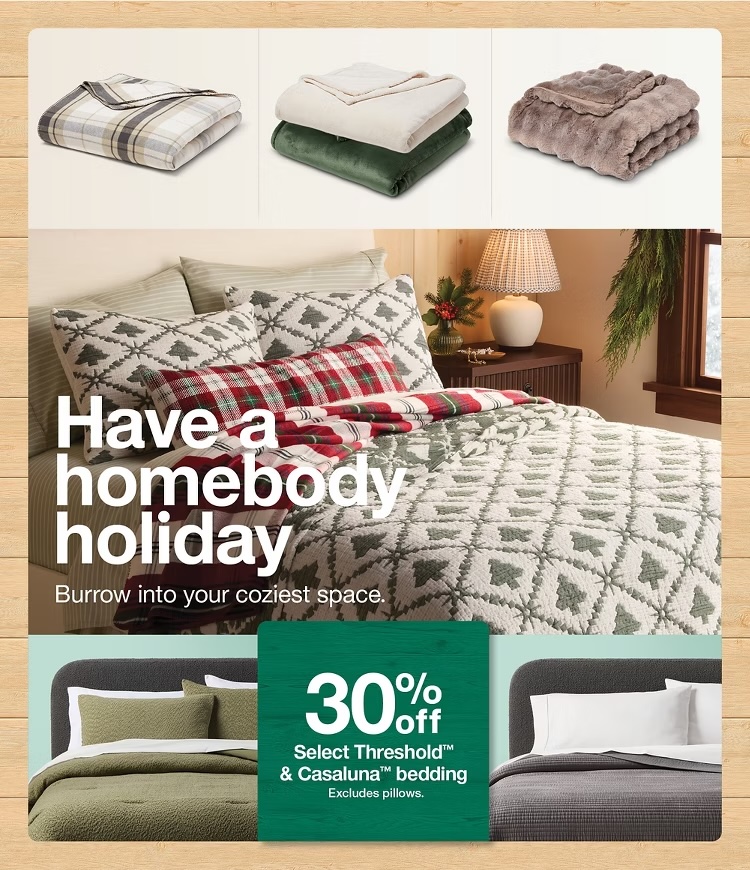 A poster of a bed and a bed