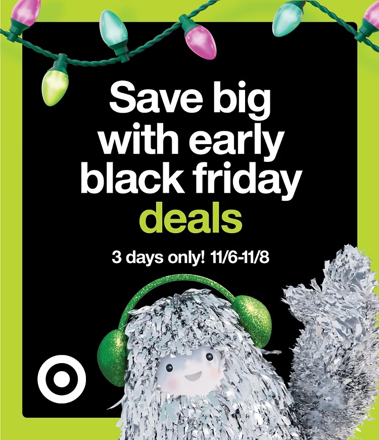 A black and white advertisement with a black background