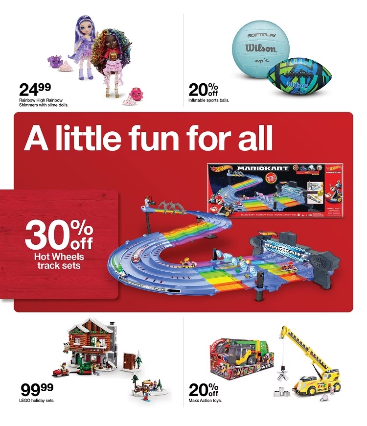 A advertisement for a toy store