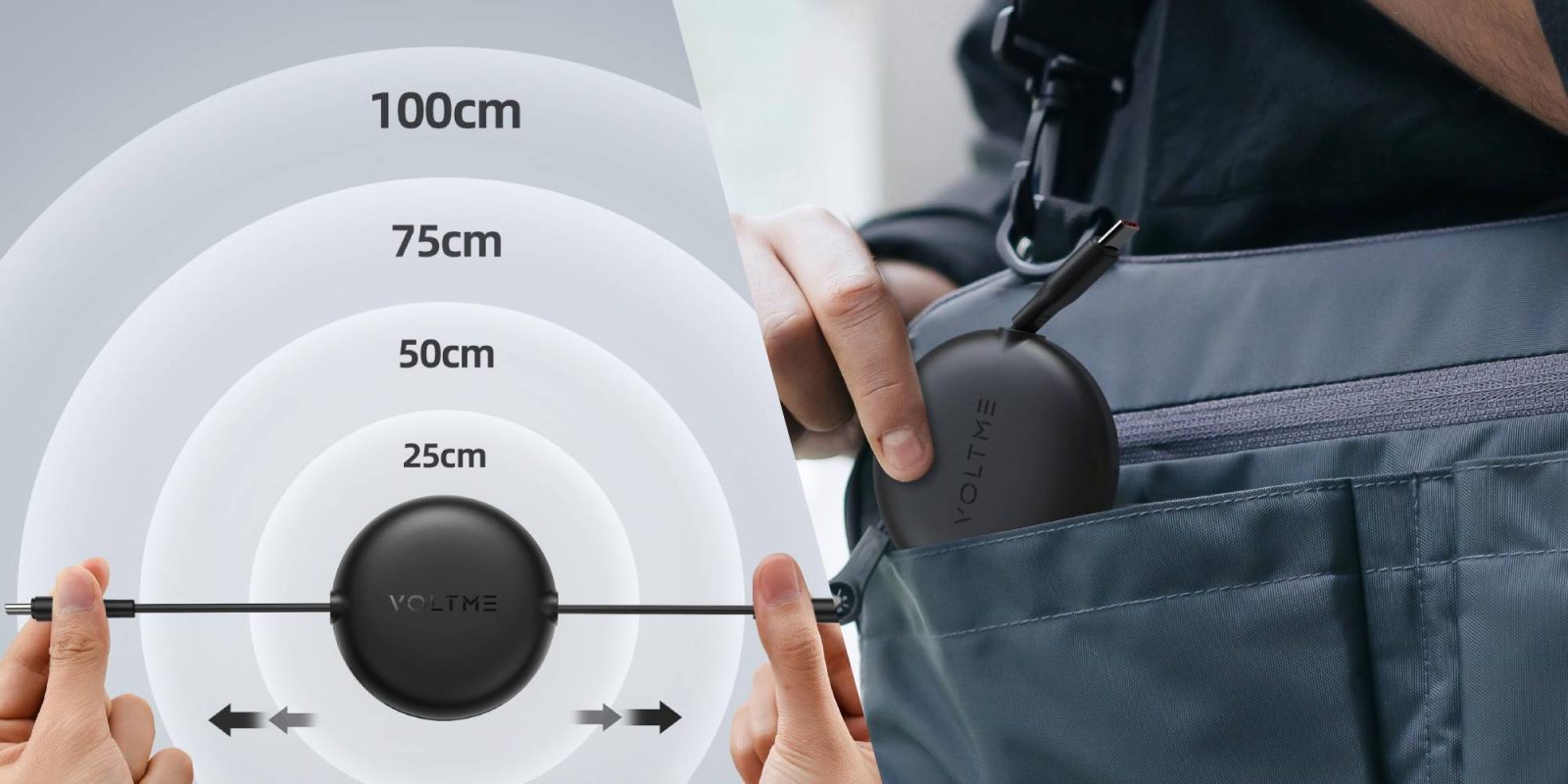 A person holding a black object in their pocket