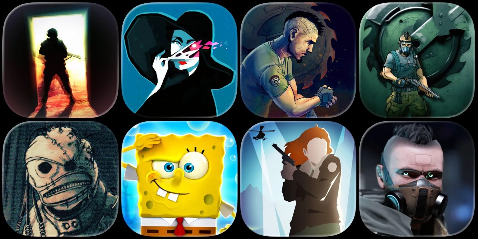 A collage of cartoon characters