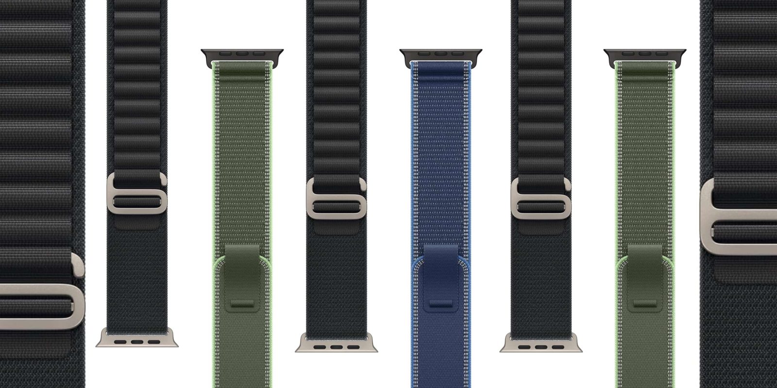 A group of different colored straps