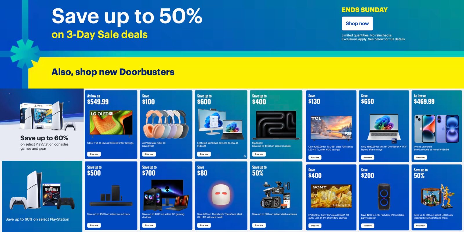 Best Buy Holiday Doorbusters now live Week 1-FI