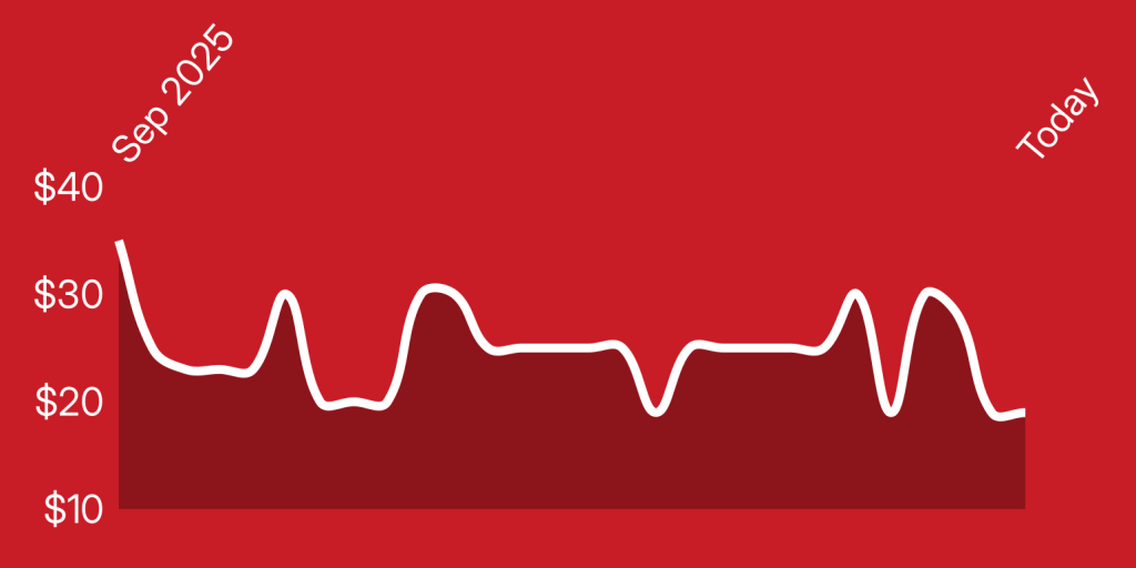 A line of a heart beat