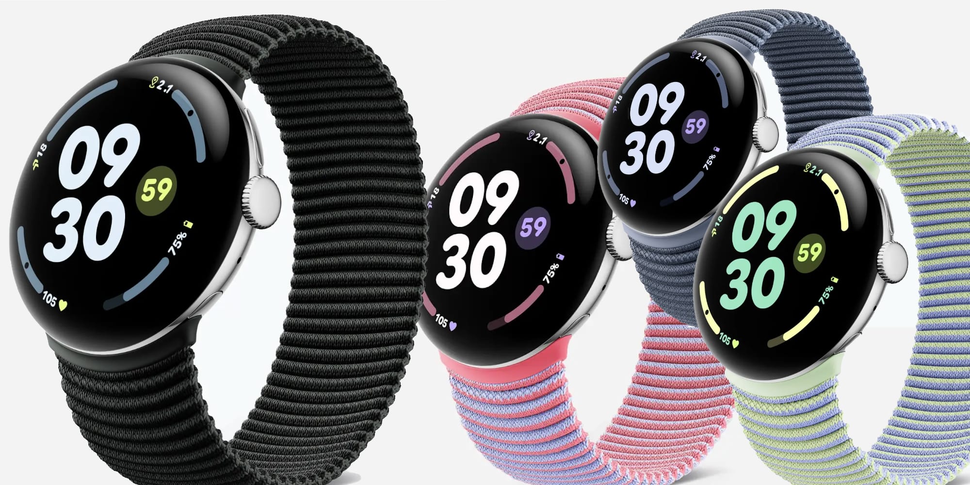 A group of smart watches