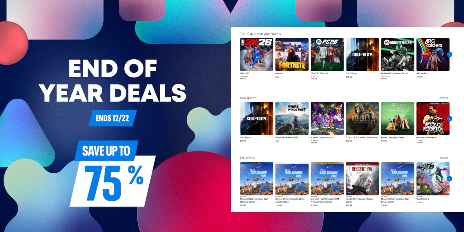 PlayStation End of Year sale 2025