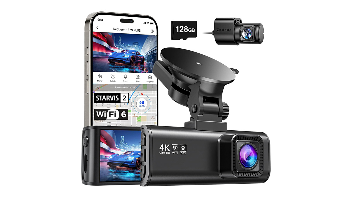 A car camera and a phone