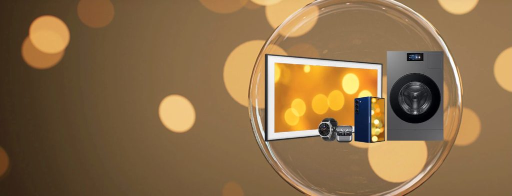 A picture frame and watch on a bubble