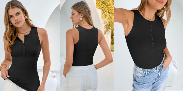 A collage of a woman