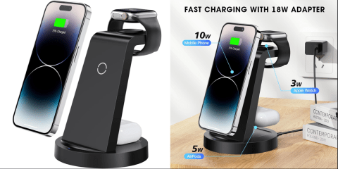 A comparison of a smart watch and a phone