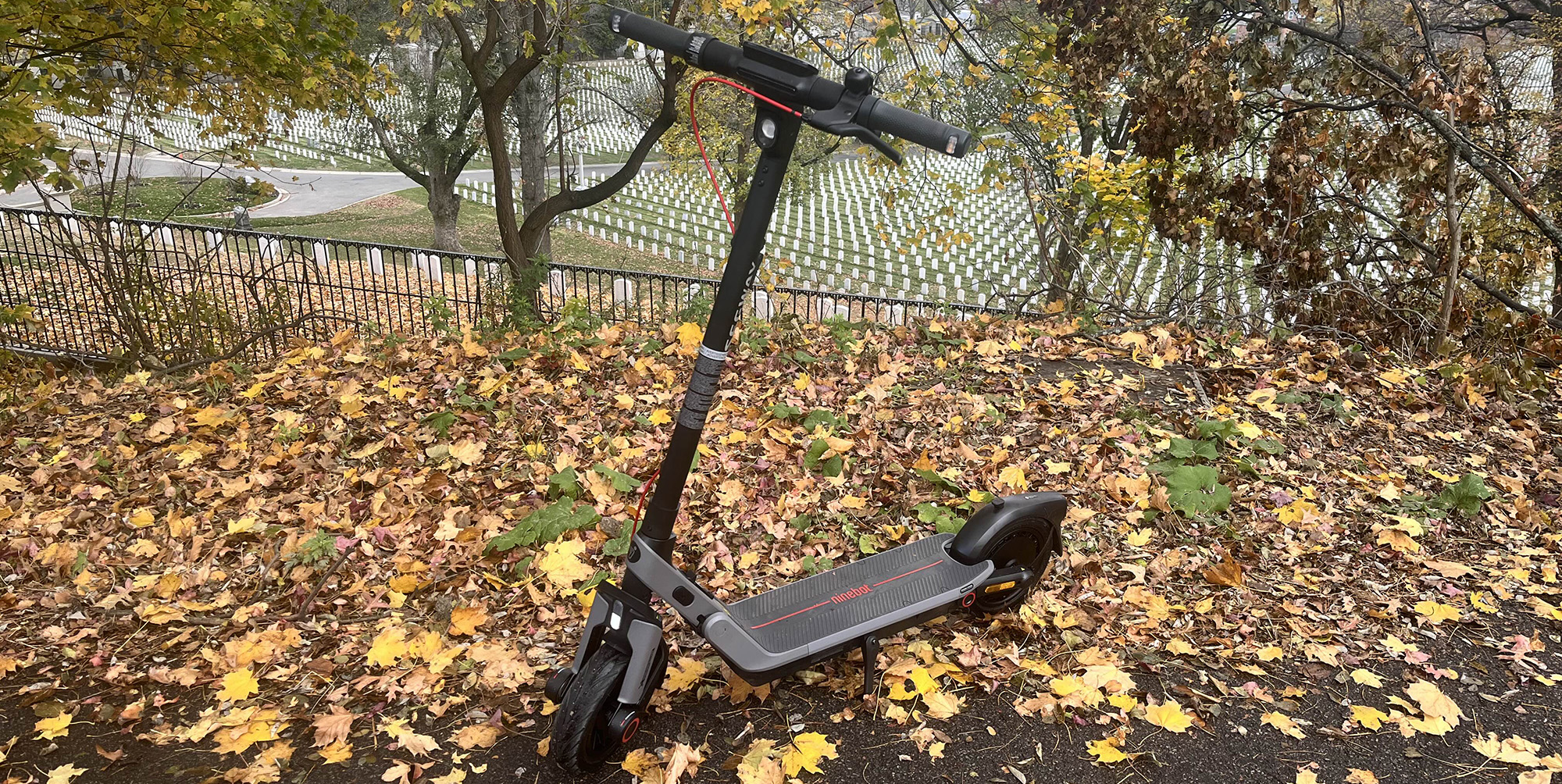 A scooter on the ground