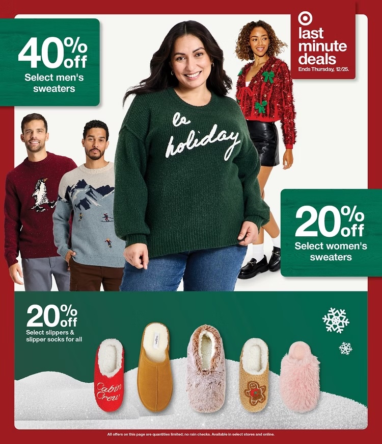 A advertisement for a holiday sale