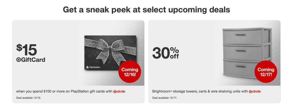 A black gift box with a bow and a red circle